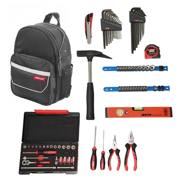 Holex Tool Kit in Backpack, 84 Pieces U68009 BACKPACK Zoro
